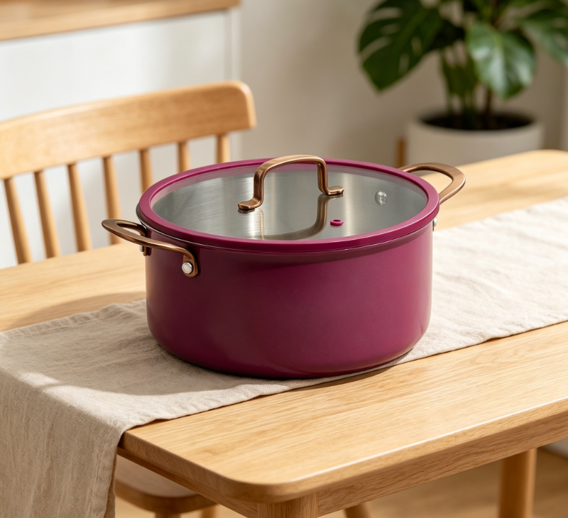 Ceramic outer layer stainless steel soup pot